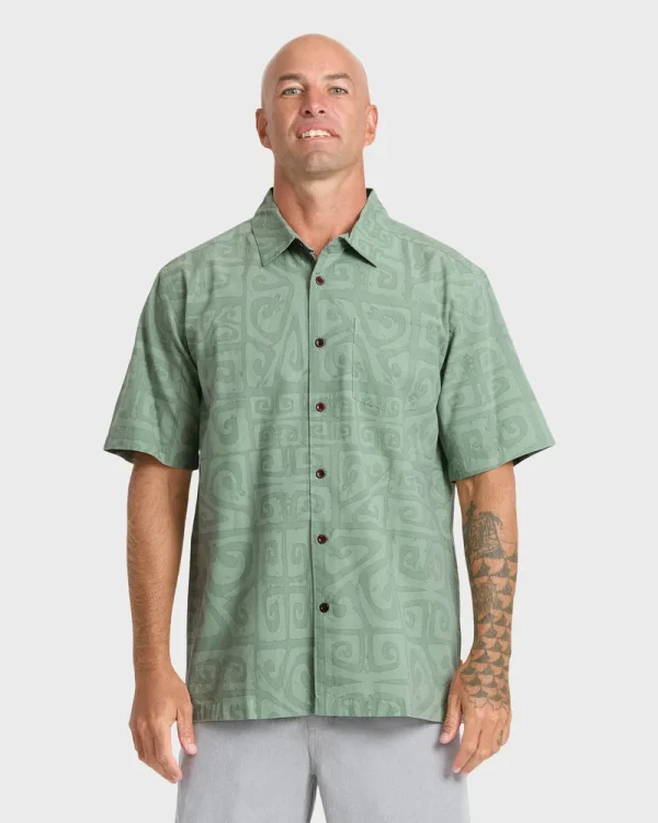 Waterman Tiki Beach Short Sleeve Shirt