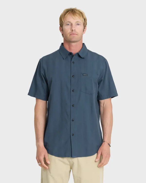Dobby Stripe Classic Short Sleeve Seersucker Shirt