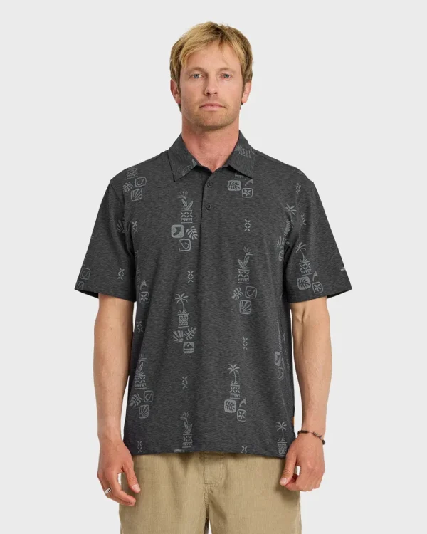 Waterman Mystic Fin UPF 50 Short Sleeve Jersey Polo Shirt