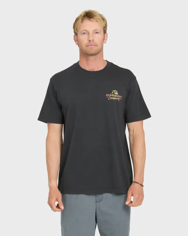Factory Label Pigment Dye Short Sleeve Cotton T-Shirt