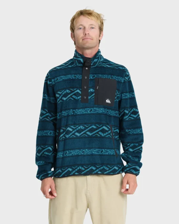 Alpine Button Mock Neck Sweatshirt