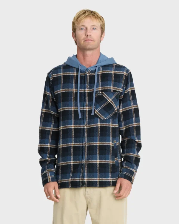 Saltwater Hooded Long Sleeve Flannel Shirt