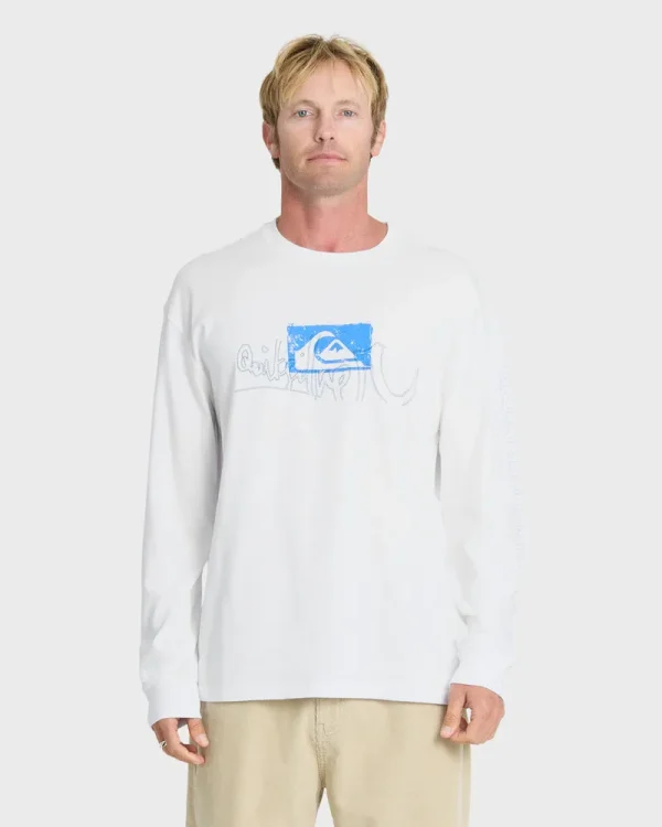 Young Guns Impaired Embellishment Long Sleeve Cotton T-Shirt