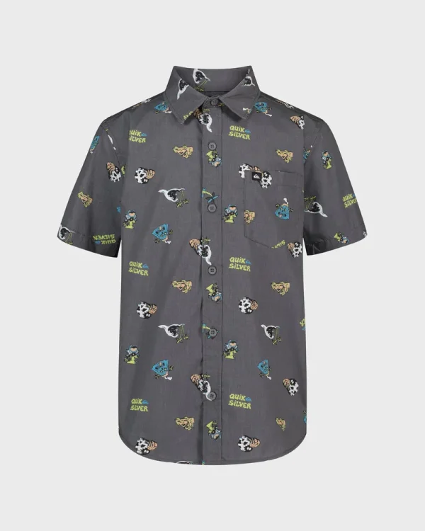Boys Strange Waves Classic Short Sleeve Woven Shirt