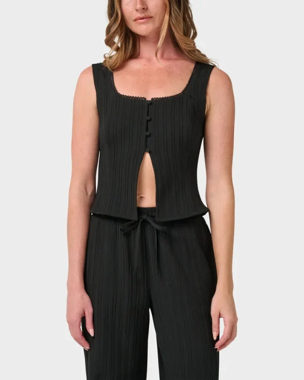 Maci Solid Textured Tank Top